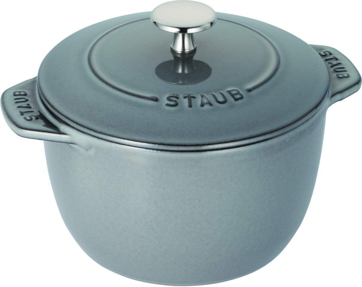 Staub La Cocotte de GOHAN 40509-703 La Cocotte de Gohan Gray M 6.3 inches (16 cm) Rice Pot, 2 Pieces